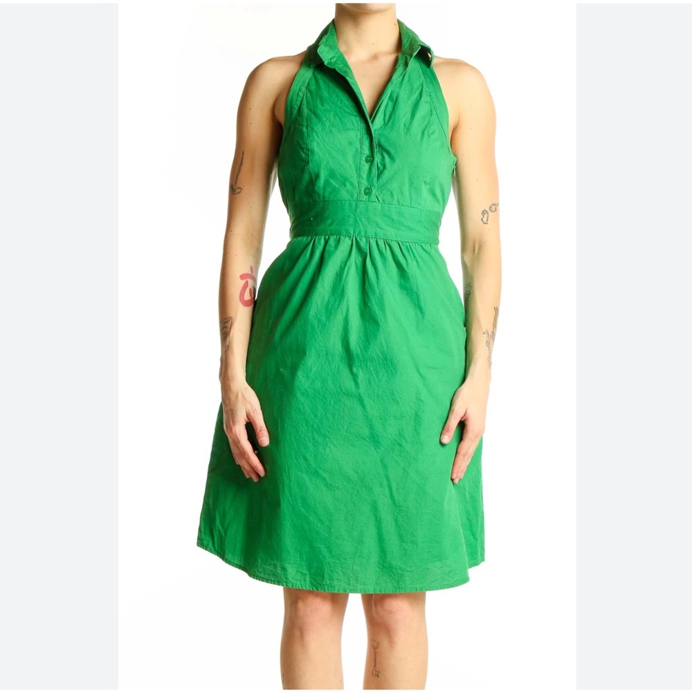 Anthropologie Maeve Kelly Green Fountain Of Youth Dress Size 0